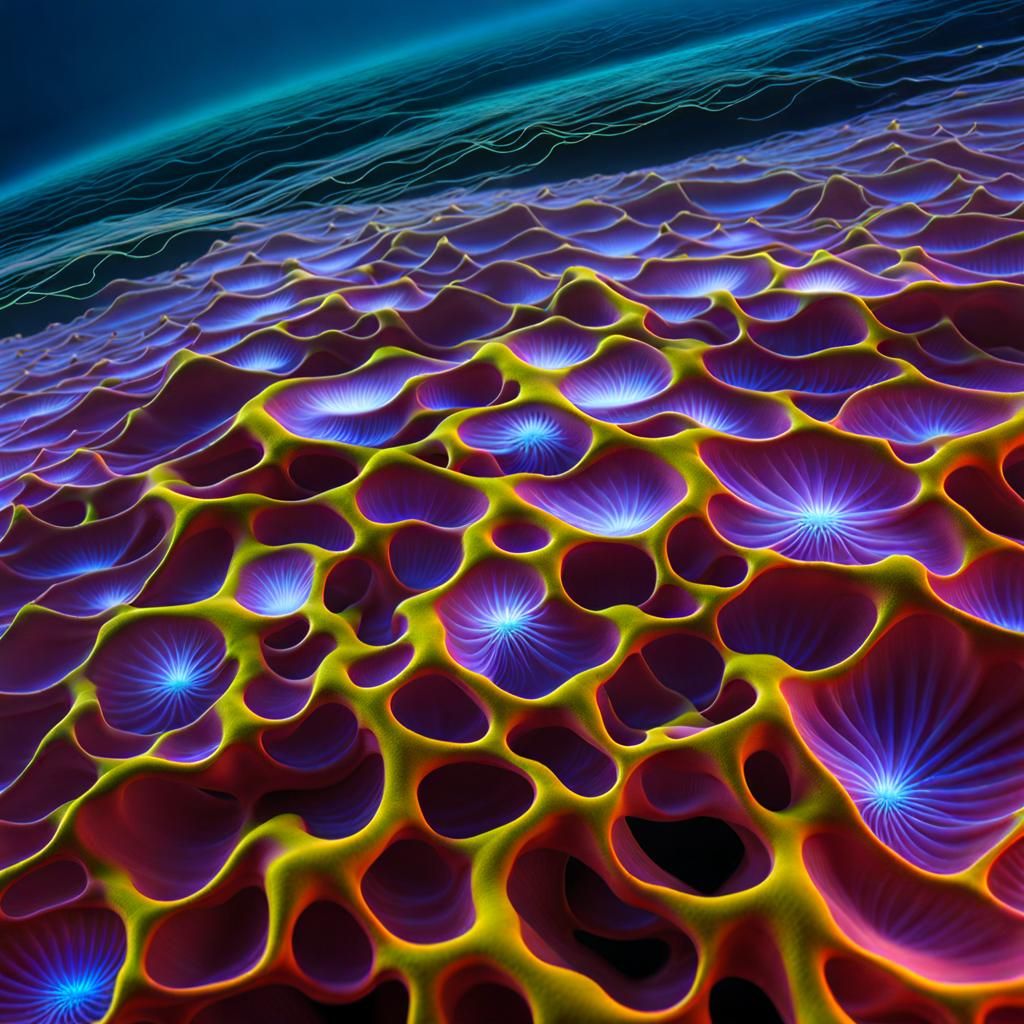 Bioluminescent Ocean Floor Ecosystem