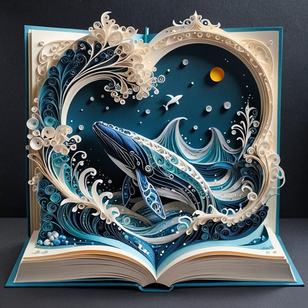 Whale Emerges from Pop-Up Storybook