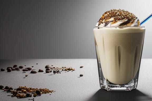 Futuristic milkshake in a glass