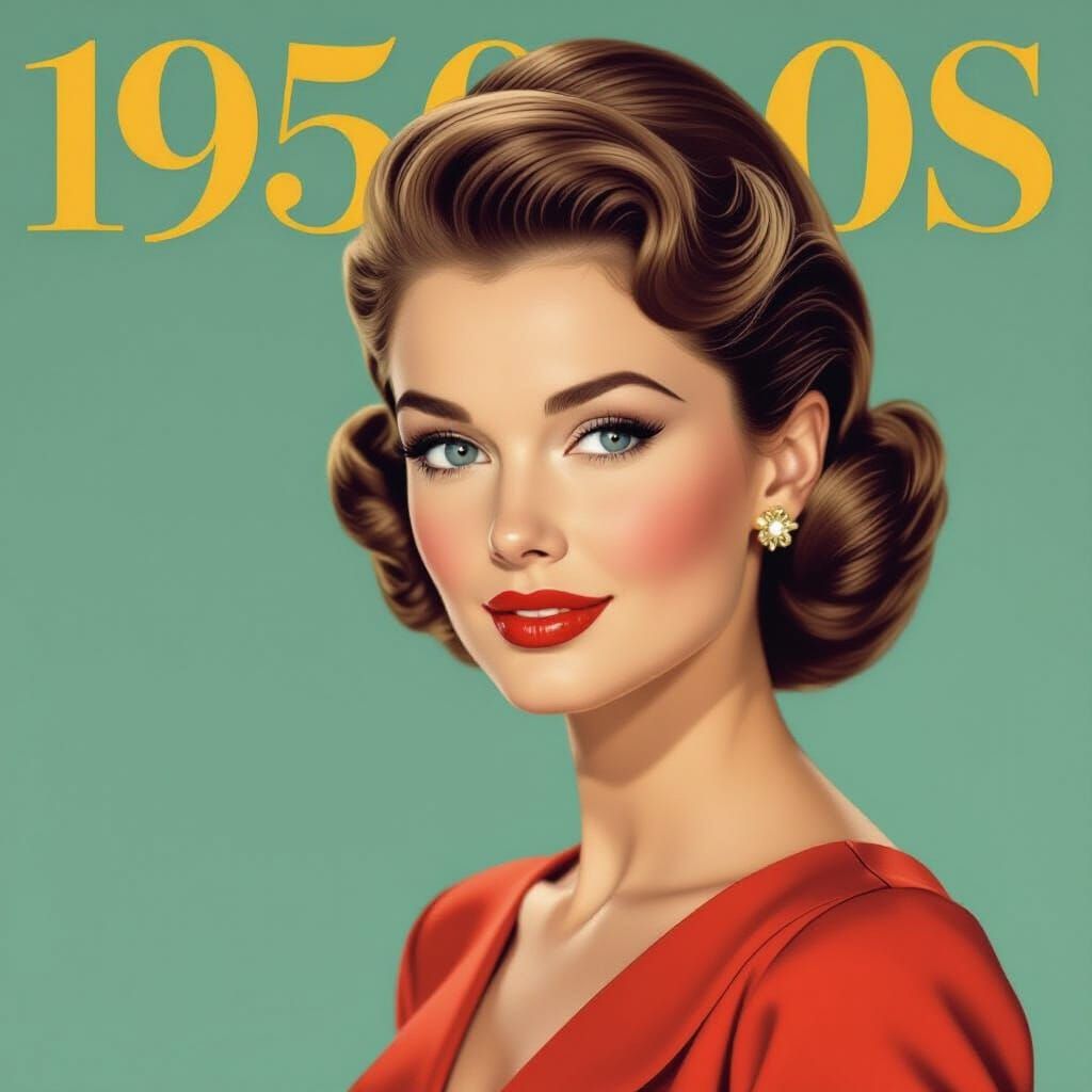 1950s Fashion Magazine Cover: Glamour & Style