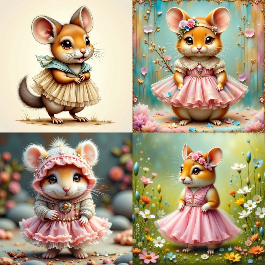 Kawaii Pika Rodent in Gloss Comic Style