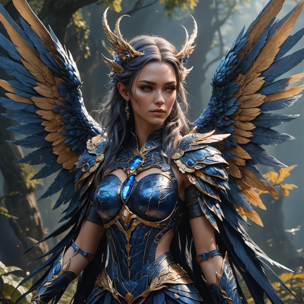 Saphire and gold Angel