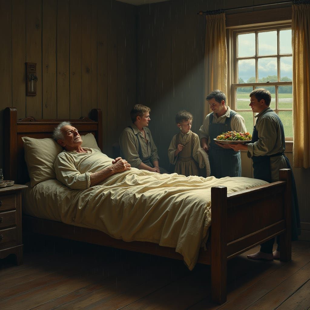 Serene Farewell: A Homage to Wyeth, Rockwell, Remington