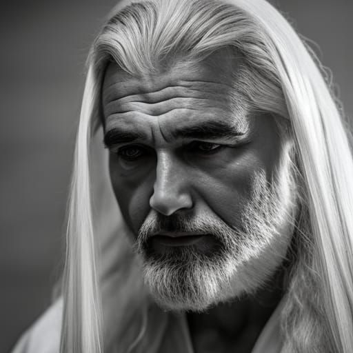 Detailed Portrait of Man with Crown of Thorns