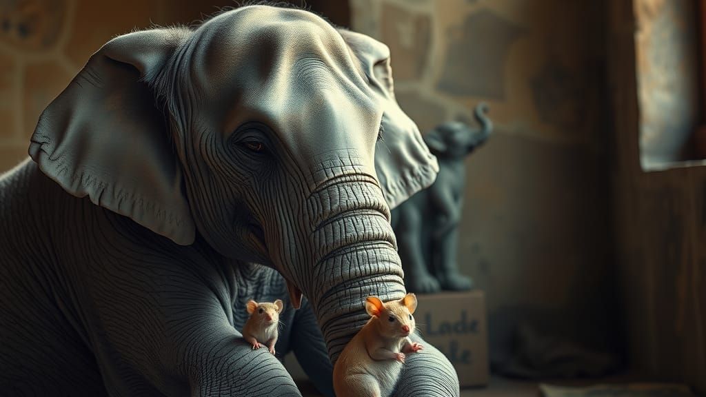 Elephant and Mouse Share Love in Poignant Photo