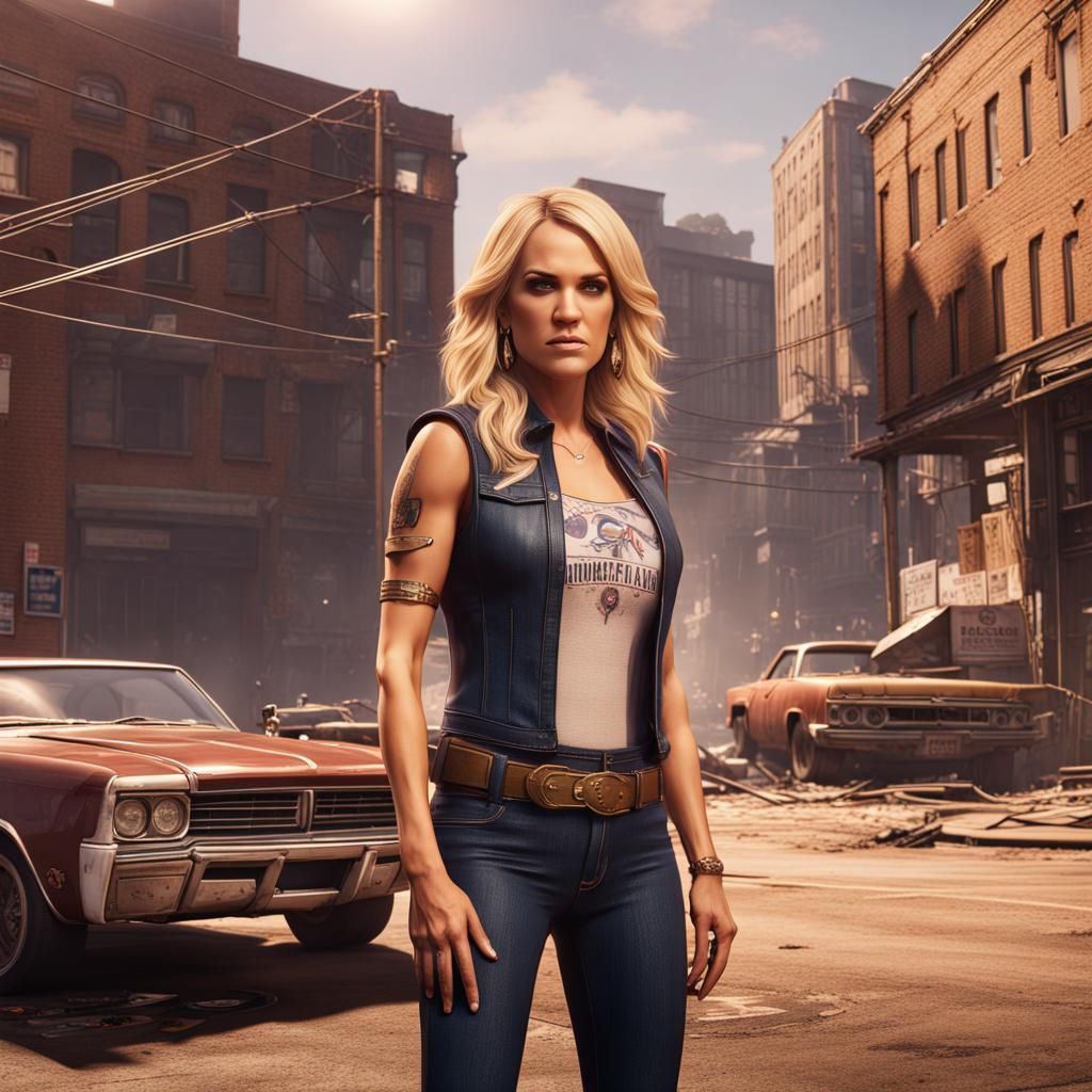 Carrie Underwood in GTA: Detailed Matte Painting
