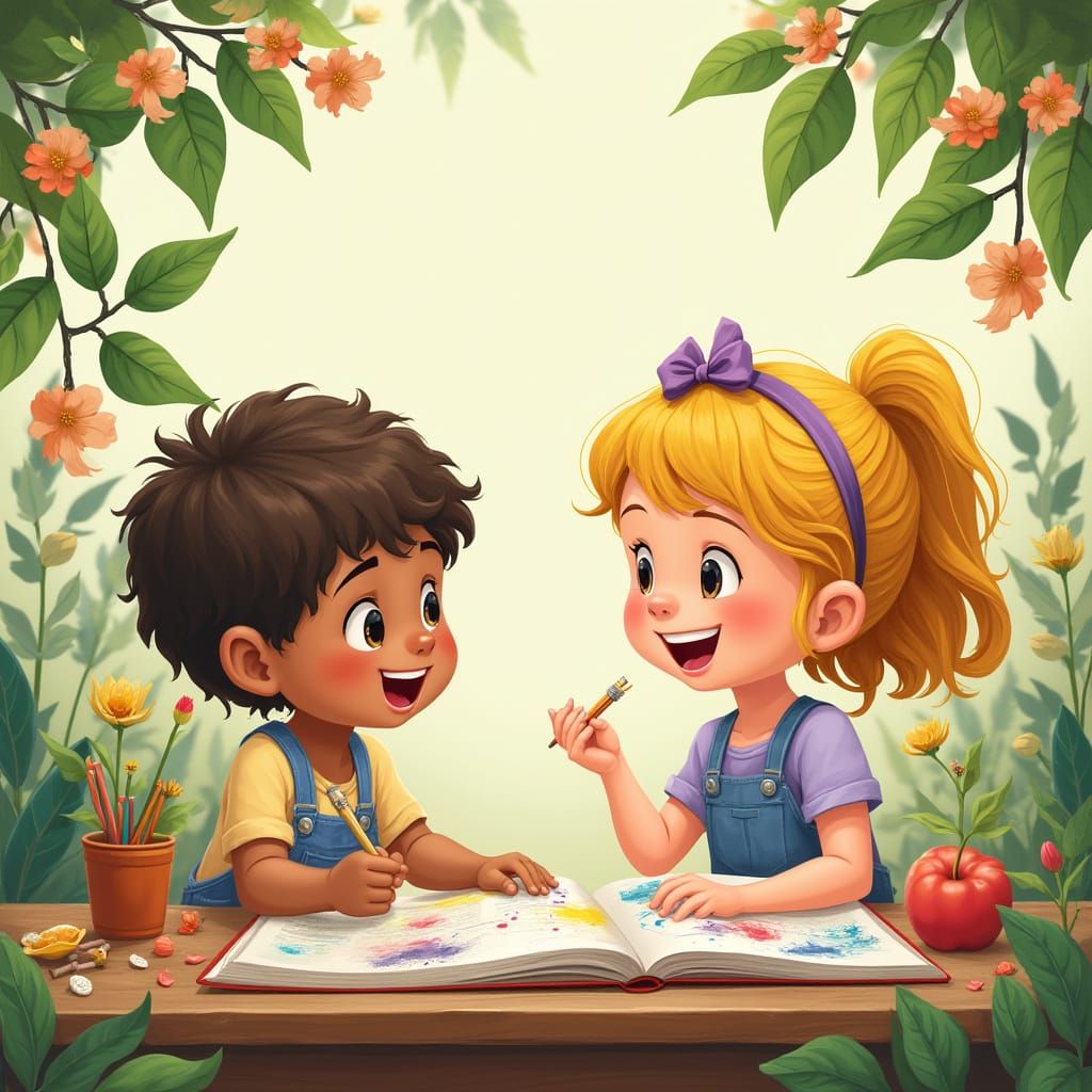 Children Learning in a Vibrant Colombian Classroom