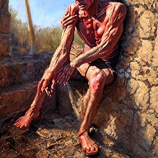 Tetanus in Veins: Oil Painting