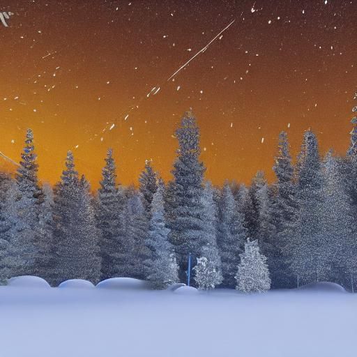 Moonlit Snow Road in Epic Fantasy Landscape