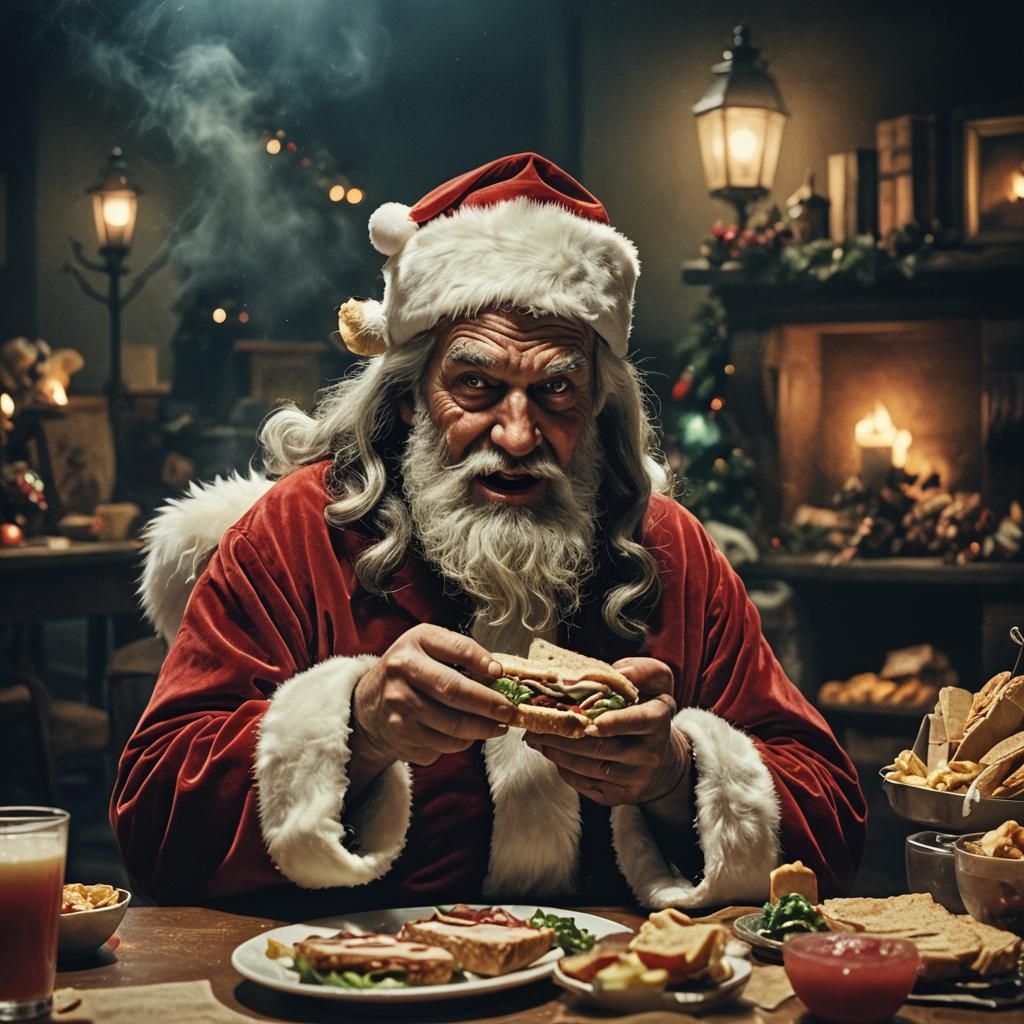 Santa is tired of cookies