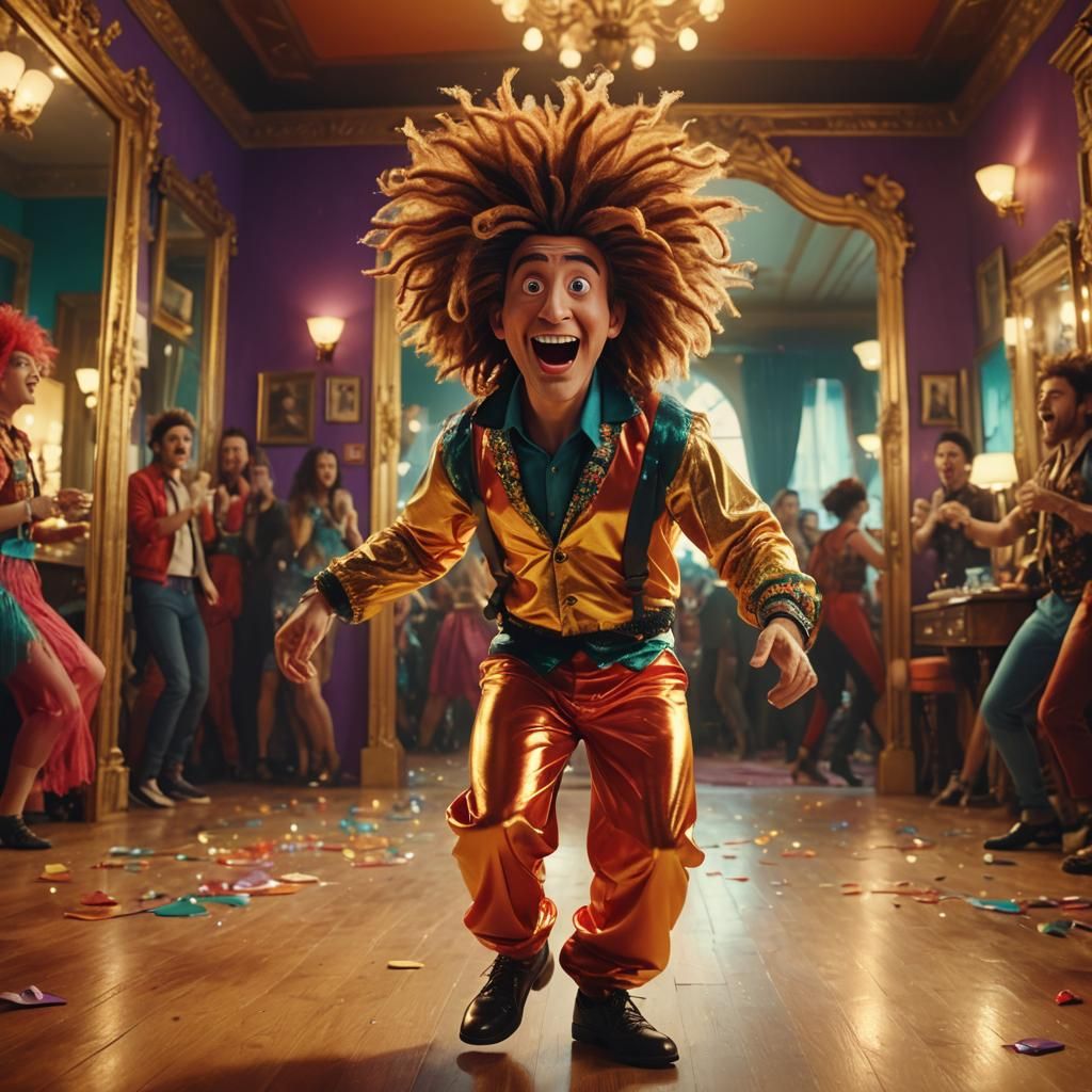 Animated Man Dancing: Pixar-Inspired 3D Art