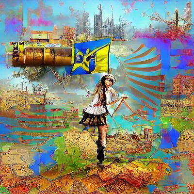 Steampunk Ukrainian Girl: Hope Amidst War in Pop Art