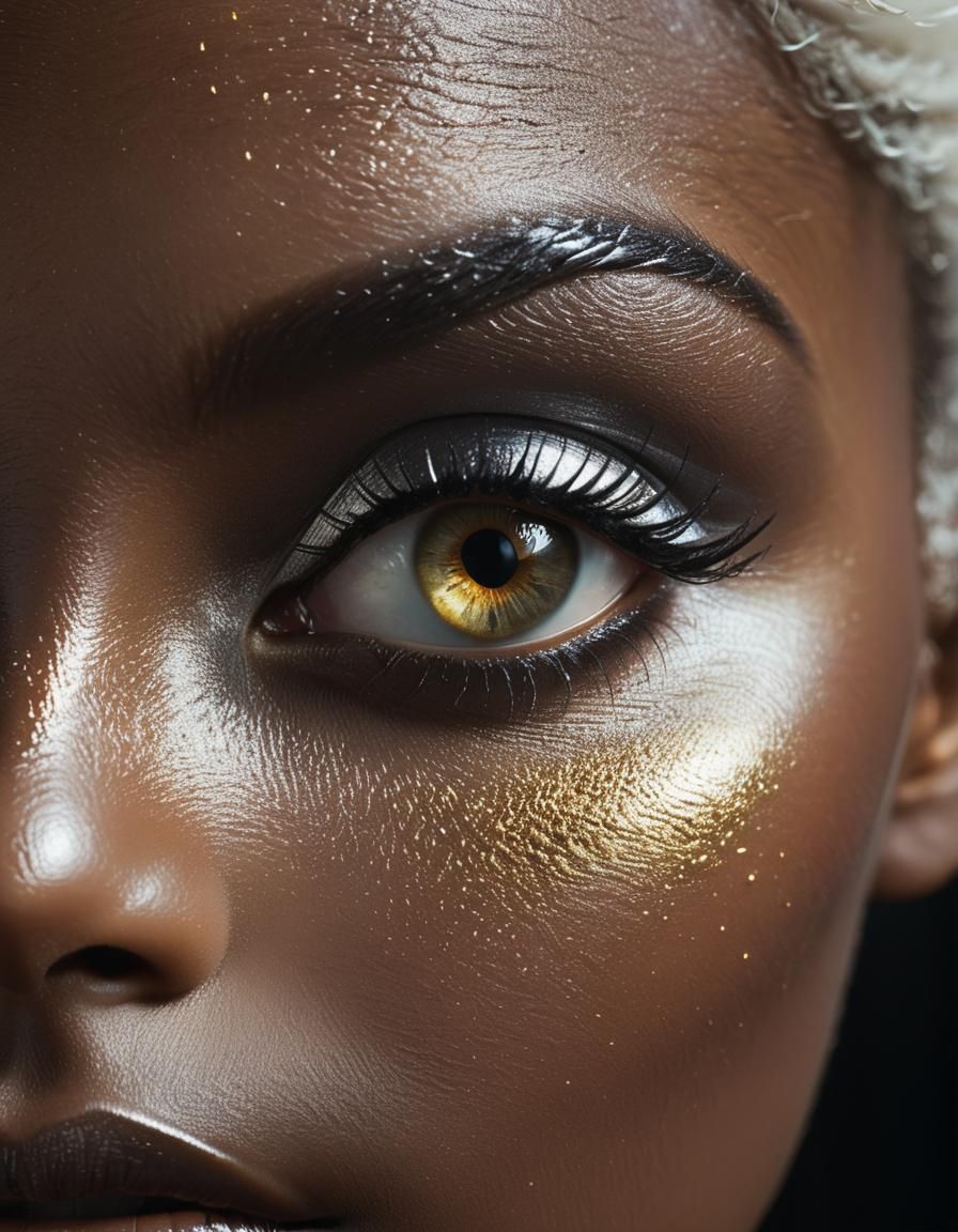 Ororo Munroe's Silver Eyes: Luminous Naturalism Portrait