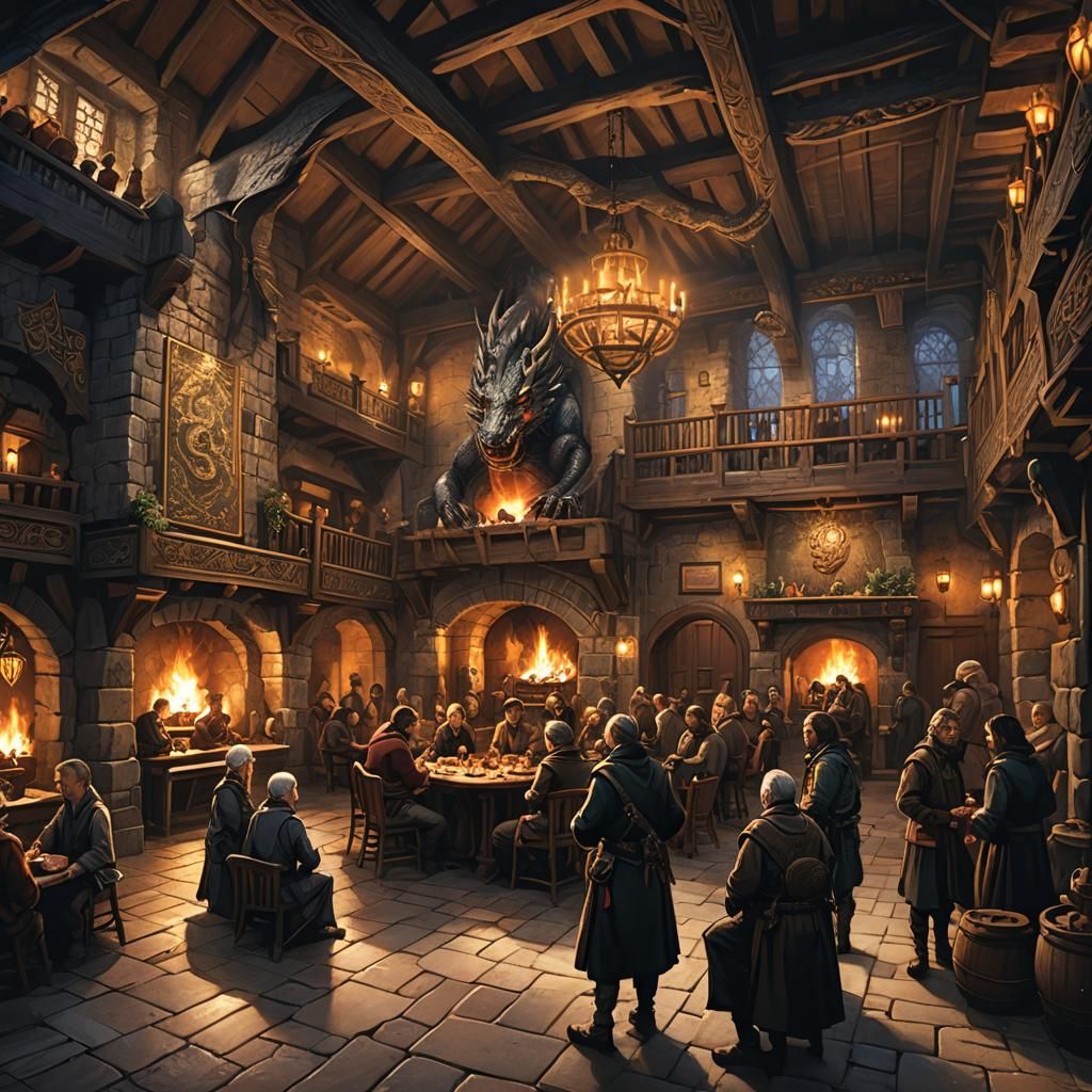 Dragon's Rest Inn: Dark Fantasy Interior in Unreal Engine