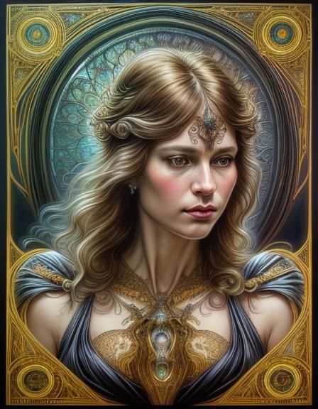 Menacing Figure with Rococo Glowing Lighting