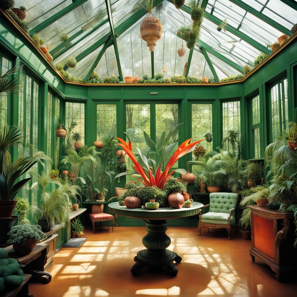 ELABORATE GREENHOUSE TERRARIUM