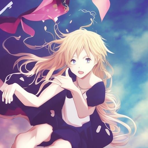 Question Mark in Anime Key Visual Style