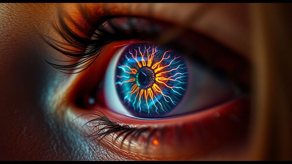 Surreal Eye Close-Up in Visionary Art Style