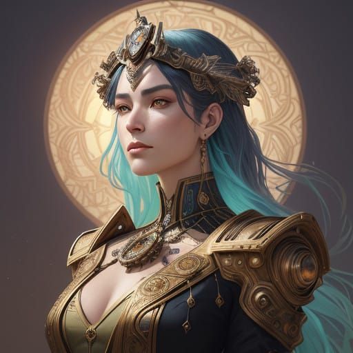 Visionary Ancestor in Futuristic Regalia