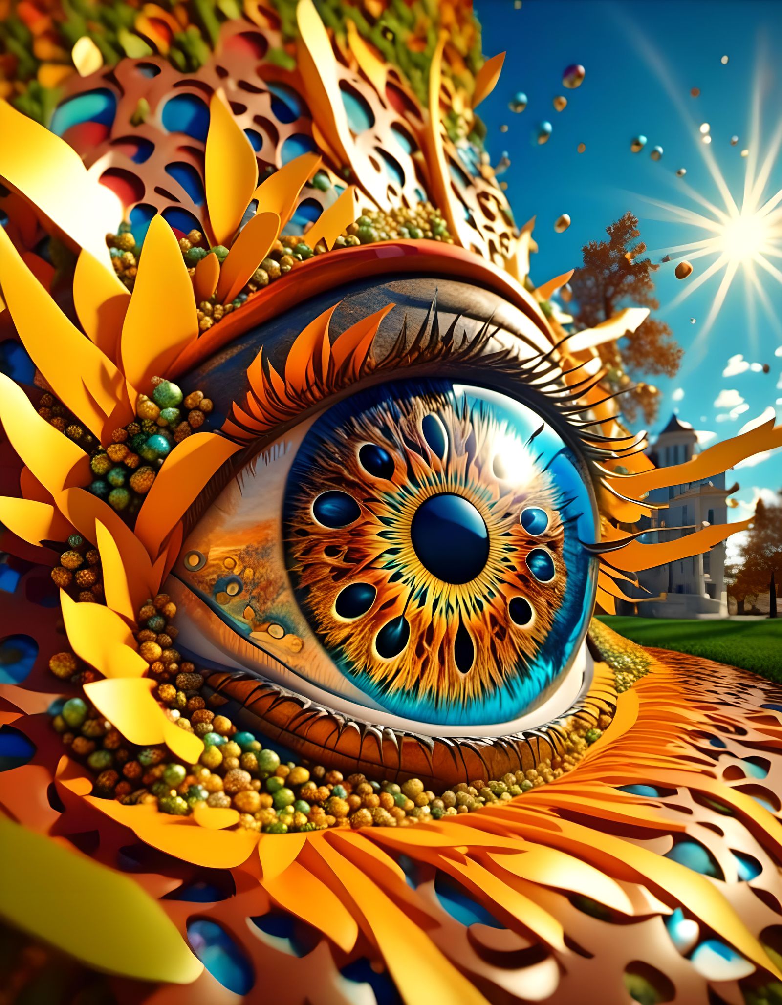 Surreal Human Eye: Hyperrealistic 8K Resolution Photography