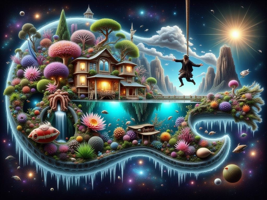 Enchanted Guitar Dreamscape Under the Sea