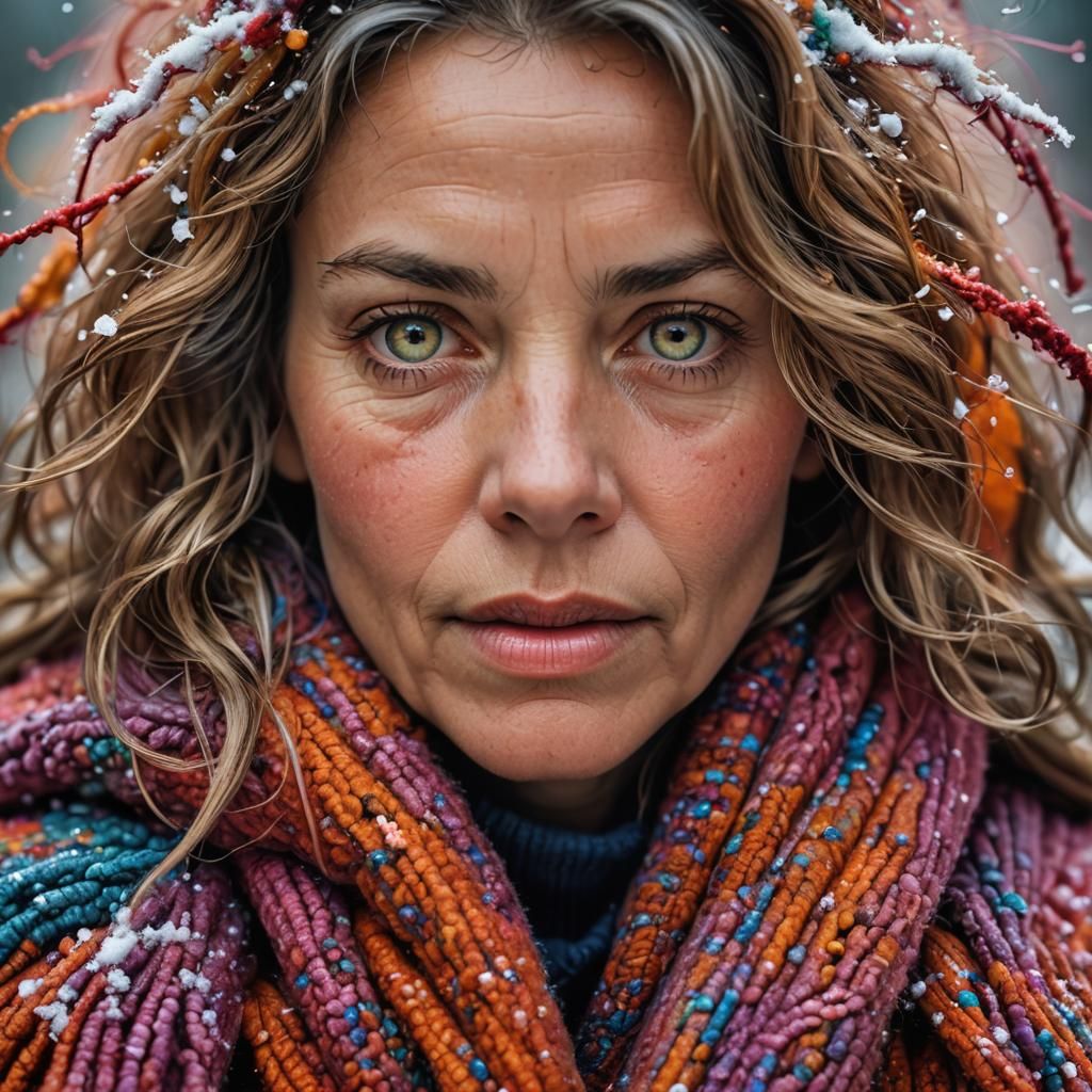 Vibrant Close-Up Portrait in Professional Photography Style