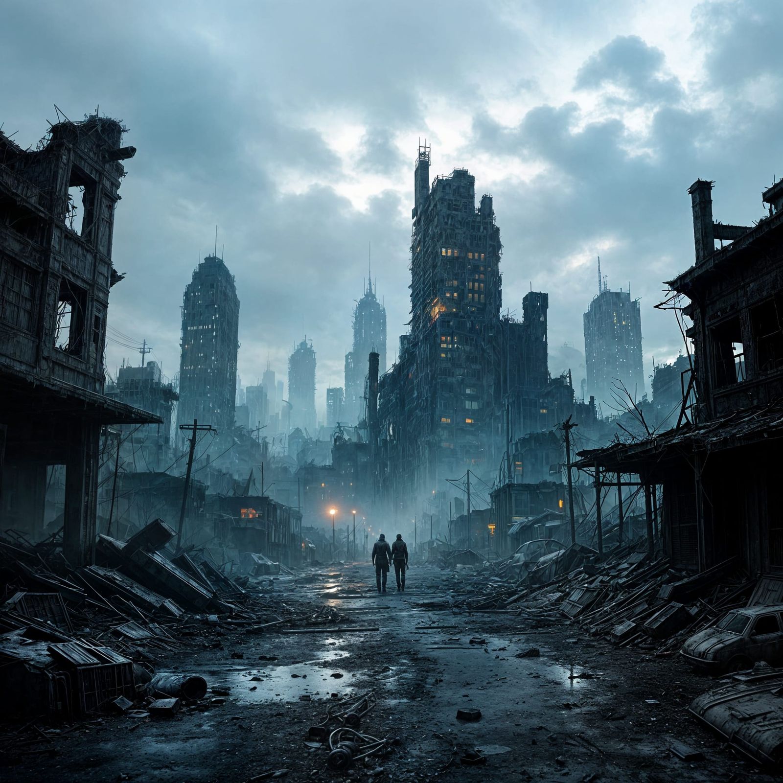 Resilient Life in a Decayed Apocalyptic City