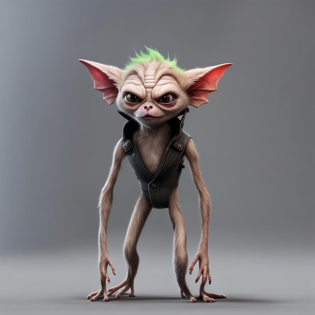 Elon Musk Gremlin Hybrid Portrait