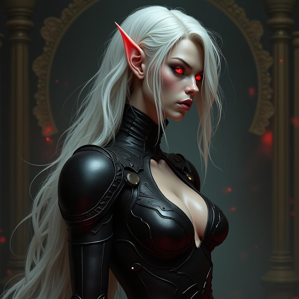 Vampire Aasimar in Dark Fantasy Matte Painting