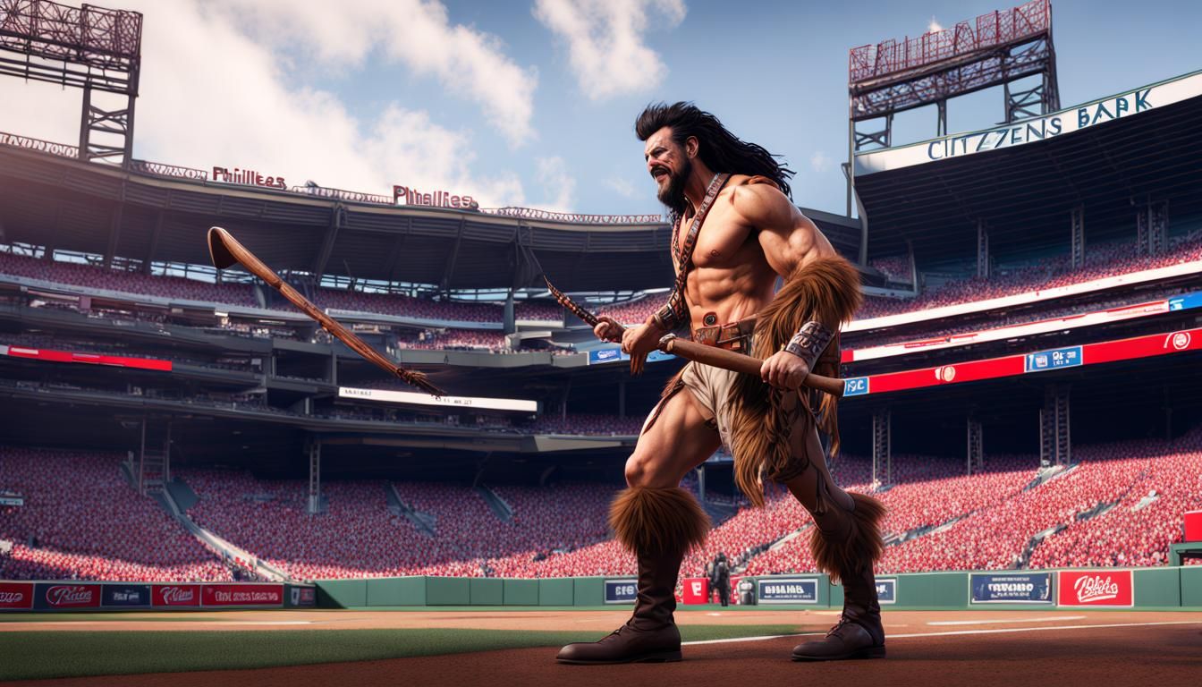 Kraven the Hunter as Phillies Fan, Matte Painting