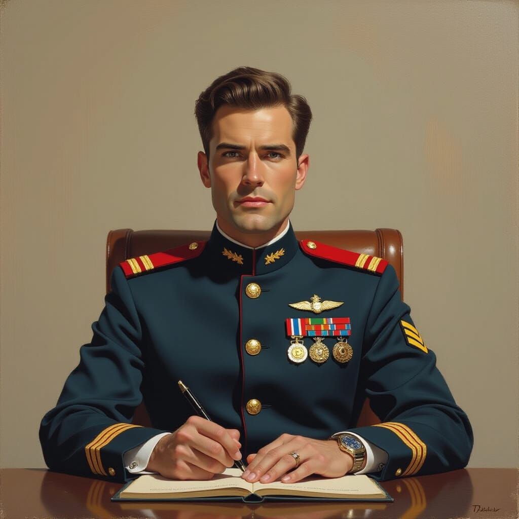 Starfleet Officer Portrait as Oil Painting