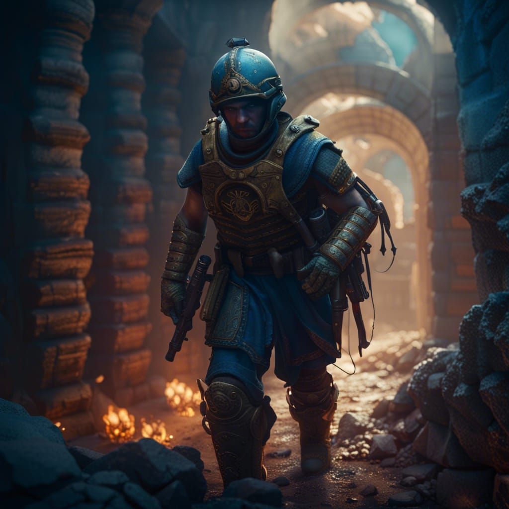 Greek Soldier Emerges from the Underworld