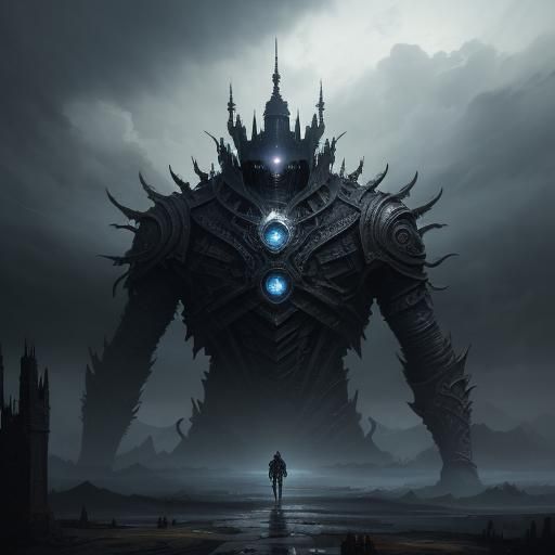 Ominous Friend-Shaped Creature in Digital Matte Painting