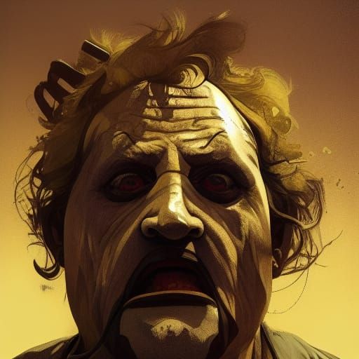 Hyperdetailed Portrait of Leatherface in 8k Resolution
