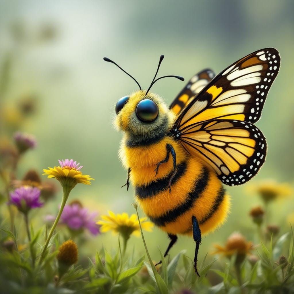 a confused butterfly