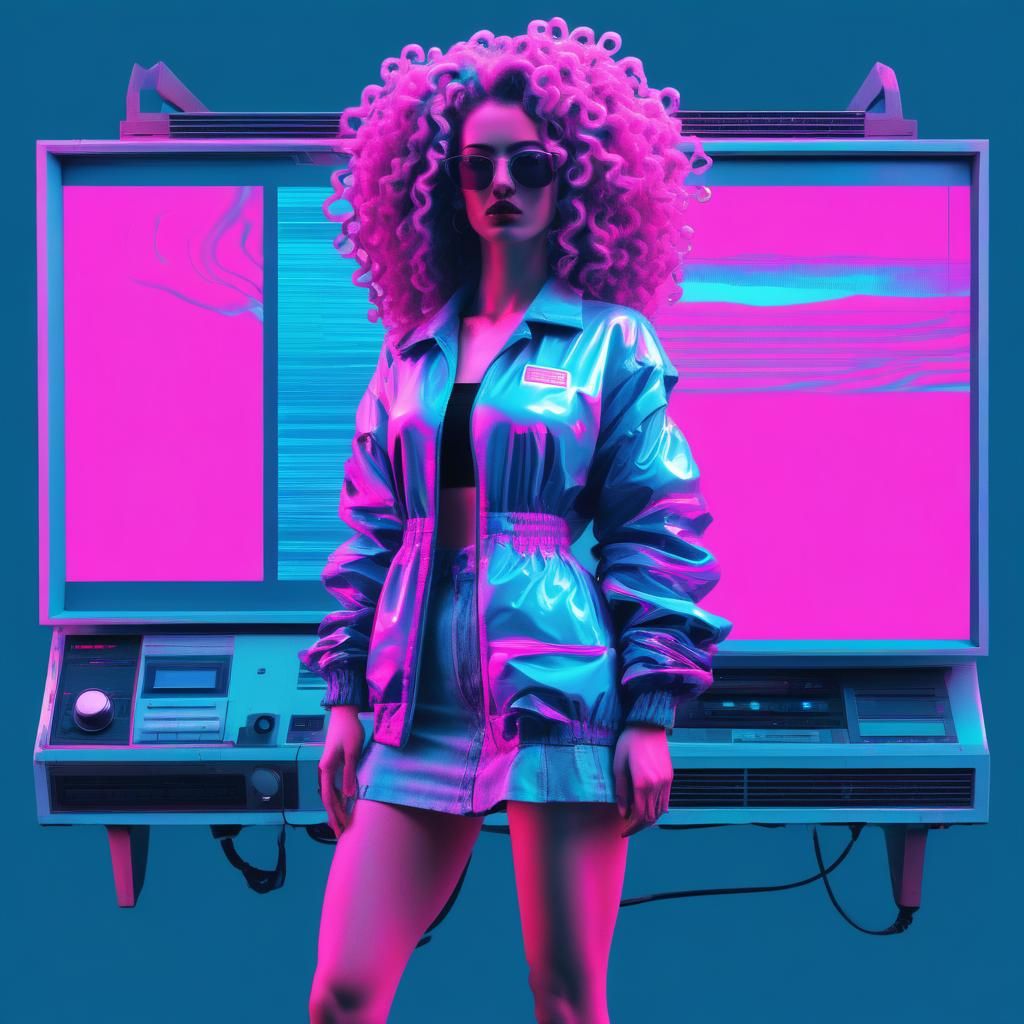 Surreal Glitchwave Portrait of a Woman