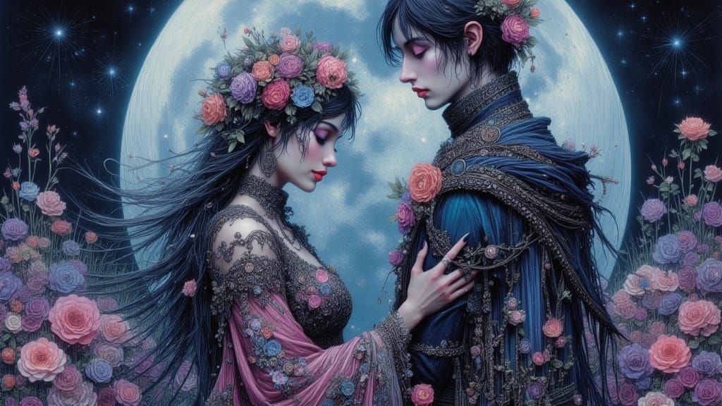 Whimsical Moonlit Romance Under the Full Moon