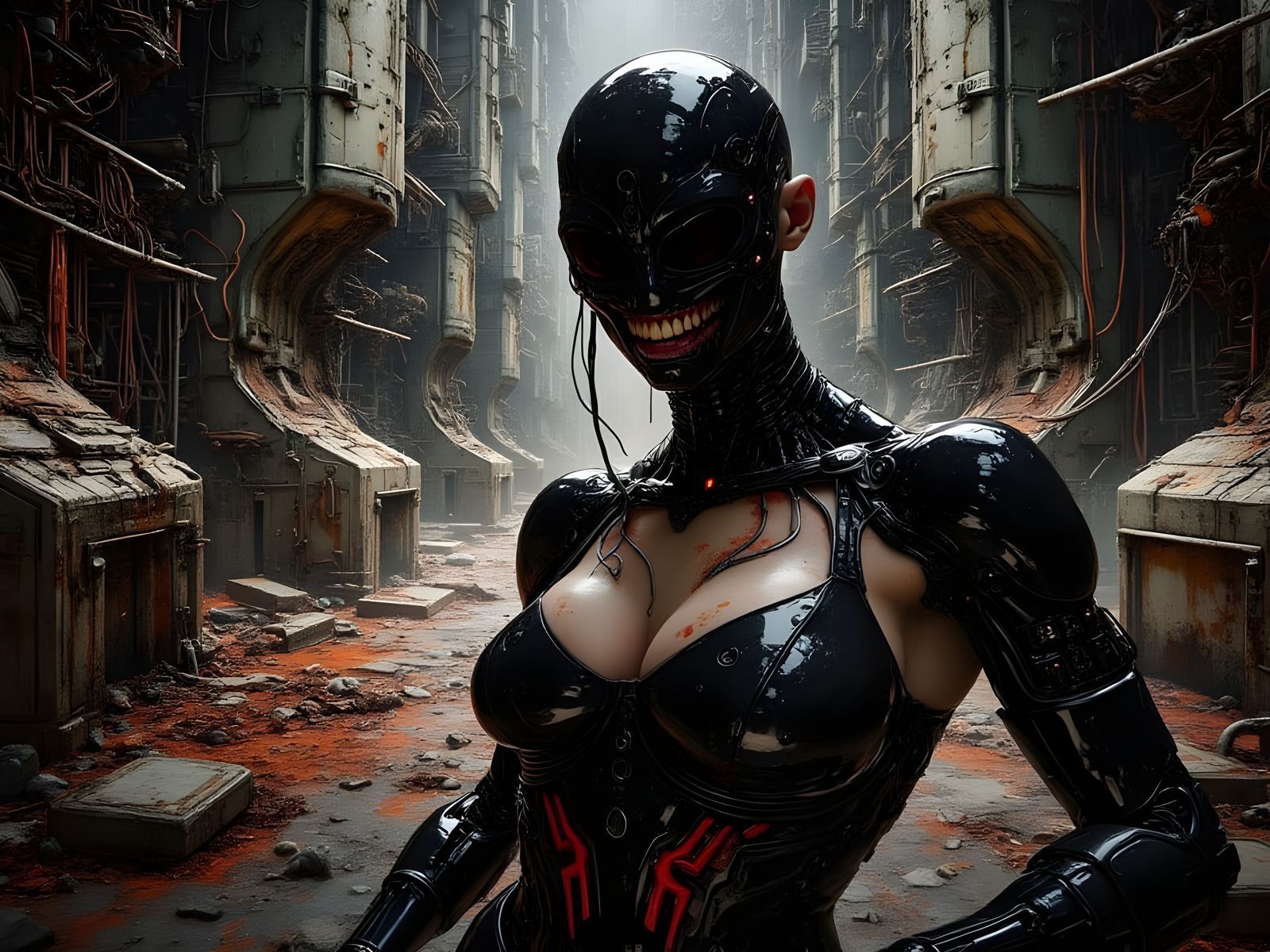 Cyberpunk Bio-Punk Cyborg Guardian of Limbo