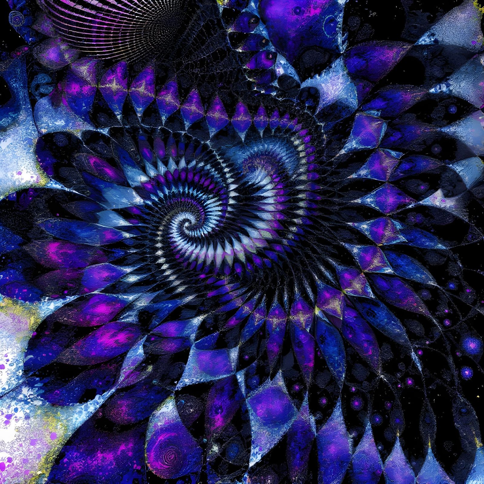 Indigo Fractal Abstractions in Blender CGI Style