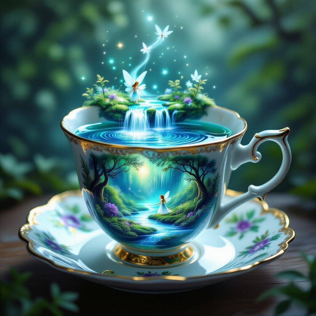 Fairy Realm Cascades from Royal Dolton Tea Cup