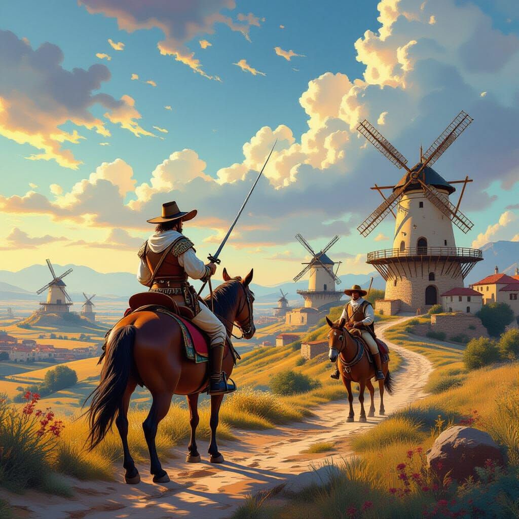 Don Quixote's Fantasy Adventure in La Mancha