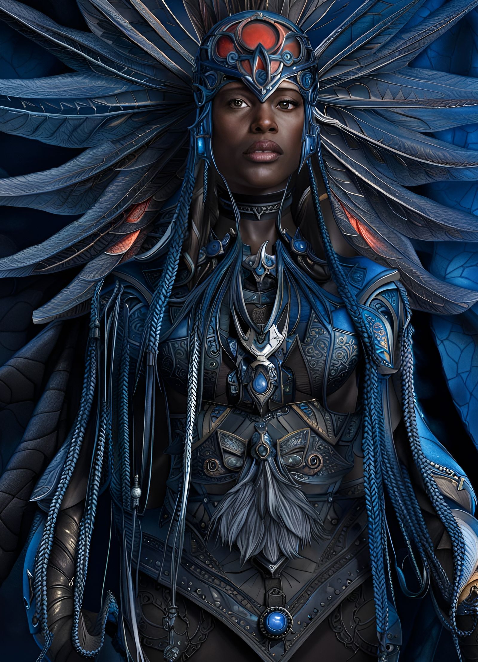 A Proud Beautiful Woman In Shades of Blue