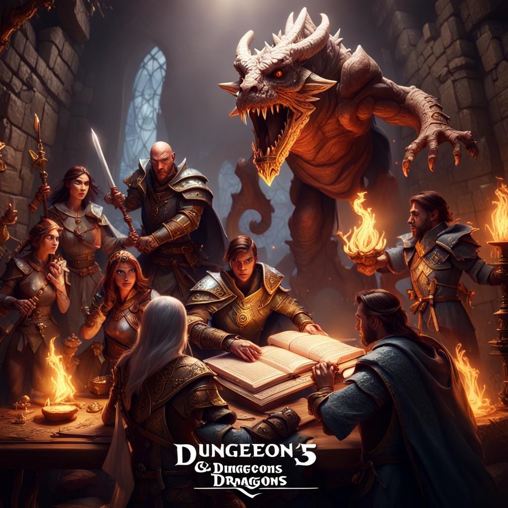 Epic Dungeons and Dragons Game Cover in 3D