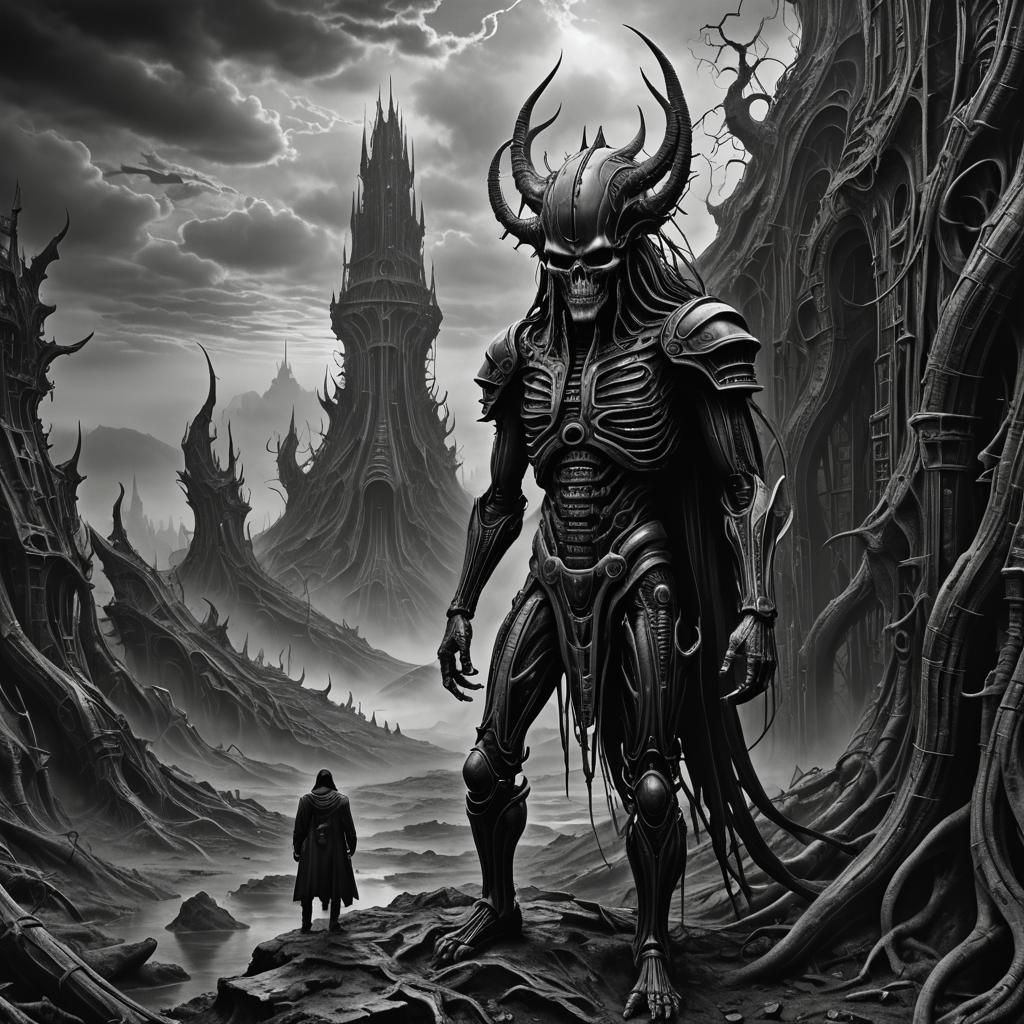 The Usurper: A Horror Landscape in Giger Style