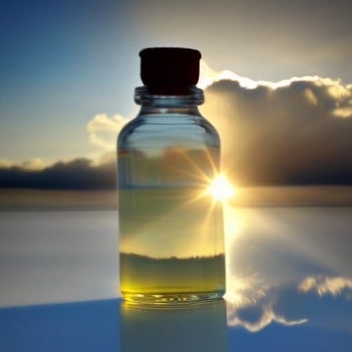 Ship in a Bottle Under Divine Light