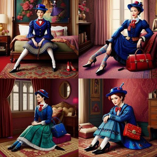 Mary Poppins Bag & Boots Prototype 1 QUAD