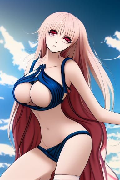 Sensual Anime Woman in Fantasy Style