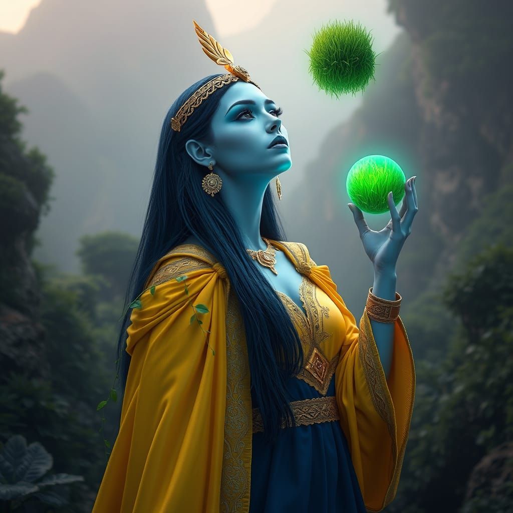 Ethereal Goddess in Radiant Realm