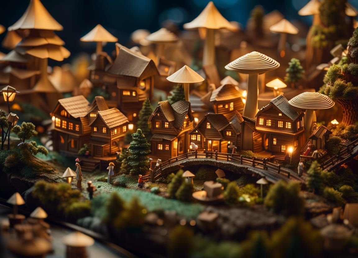Mushroom Town Diorama