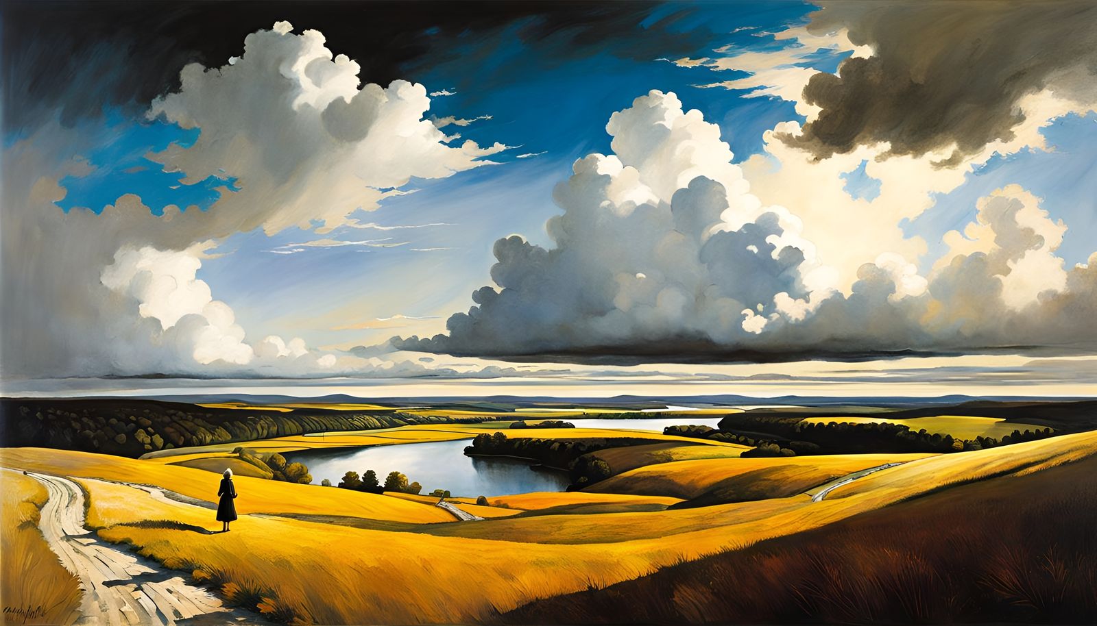 Desolate Landscape Inspired by Wyeth's Christina's World